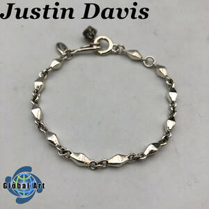 ★E01509/Justin Davis ジャスティンデイビス/ブレスレット/PICCADILLY ピカデリーチェーン/SILVER 925/王冠 クラウン/総重量 約10.2g