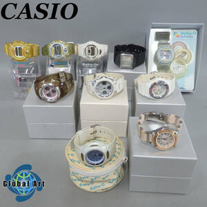 え01332/CASIO カシオ/Baby-G/SHOCK RESIST/クオーツ/レディース腕時計/BGT-200J/BGA-101 他/まとめて/計10点セット/箱付/ジャンク