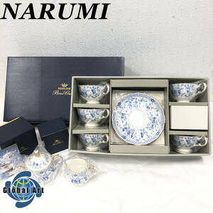 ★E01378【未使用保管品】NARUMI ナルミ/金彩/カップ&ソーサー/デミタスクリーマー/ミルクポット/ミラノ/まとめて/計3点セット/5客/箱付