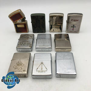 ★E01542/ZIPPO ジッポー/オイルライター/スパイラルハート/ベネチアン/べっ甲柄/ベトナム 等/シルバー/ゴールド 等/計10点セット/火花OK含