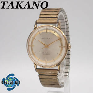 え02052/TAKANO CHATEAU タカノ シャトー/スーペリア/手巻き/メンズ腕時計/19石/文字盤 シルバー/ジャンク
