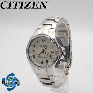 え02170/CITIZEN シチズン/電波ソーラー/メンズ腕時計/数字/A412-T003257Y/ジャンク