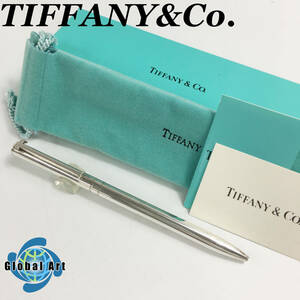 ★E02111/TIFFANY&Co. ティファニー/ボールペン/925/Tクリップ/ツイスト式/シルバー/箱・保管袋付/動作未確認