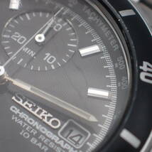 え02130/SEIKO セイコー/クオーツ/メンズ腕時計/クロノグラフ/スモセコ/文字盤 ブラック/Y182-6F00_画像10