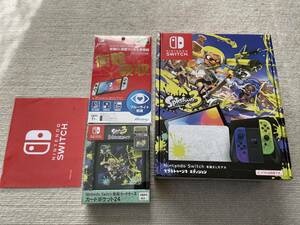 【新品未使用】 Nintendo Switch（有機ELモデル） スプラトゥーン3エディション+カードポケット24 スプラトゥーン3【Amazon限定】ほか