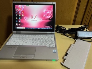 Panasonic CF-RZ6 LTE (CF-RZ6RFRVS i5-7Y57 RAM8G SSD256G 10.1型WUXGAタッチ)予備バッテリー付、使用時間646時間