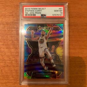 STEPHEN CURRY 2019-20 PANINI SELECT STEPHEN CURRY TIE DYE PRIZM /25枚限定 PSA10 GEM MINT