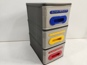 管理1128 Nintendo ニンテンドー 任天堂 スーパーファミコン 収納ケース SFC 引き出し ラック