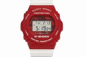 未使用品｜カシオ G-SHOCK A BATHING APE DW-5750 デジタル腕時計 コラボレーションモデル χA6799-2G7
