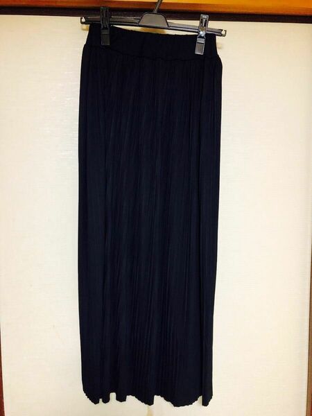 [MEME XTRA] スカート ロング丈黒 大きいサイズ