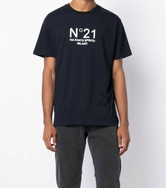 新品 未使用 N°21 ヌメロヴェントゥーノ Tシャツ 半袖 T-SHIRT ネイビー　Mサイズ