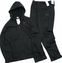 NIKE ナイキ Therma-FIT トレーニング ジップ フーディ & 保温 裏起毛 フリース パンツ セット 上下 CU6232 932254 -010 黒 XL_画像1