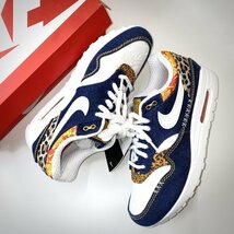 ★新品★NIKE AIR MAX 1 PRM エアマックス プレミアム デニム レオパード 箱有 FJ4452-432 ウォッシュドダークブルー 28.0_画像1