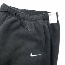 ☆新品☆NIKE ナイキ 刺繍ロゴ ニットスウェット プラッシュド フーディ & パンツ セット 上下 DV7100 DV7097 -010 黒 M_画像4