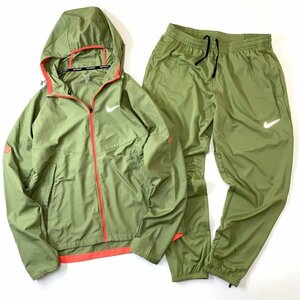 ☆新品☆NIKE ナイキ パッカブル ウインド フーディ ジャケット & ナイロン パンツ セット 上下 DZ4635 DD5004 -334 グリーン M