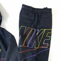 ☆新品☆NIKE ナイキ クラブフリース ビッグロゴ フーディ & ワイド スウェットパンツ セット 上下 DX0542 DX0548 -010 黒 2XL_画像4