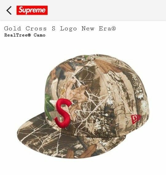 新品！~Supreme~ Gold Cross S Logo newera ニューエラ 迷彩柄 シュプリーム CAP Camp