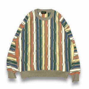 ★ Artemoderna 3D デザイン ニット セーター 長袖 サイズXL★coogi ドメブラ ストリート コムデギャルソン stussy ビンテージ 古着