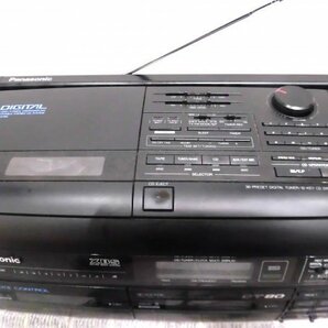 TK44★Panasonic★CDラジカセ★RZ-DT80★★ジャンク品★CD/FM動作不良★Wカセットテープ★リモコン付き★の画像4