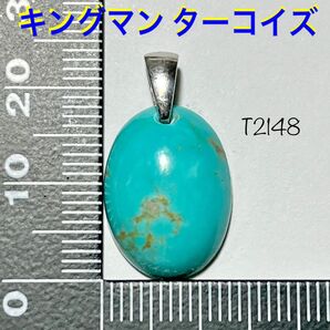 天然石 キングマン ターコイズ 13×18mm ペンダントトップ 2