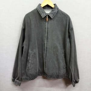 B123 FREAKS STORE フリークスストア ブラック デニム ジップアップ ジャケット ブルゾン Gジャン タグ付き コットン メンズ サイズ L