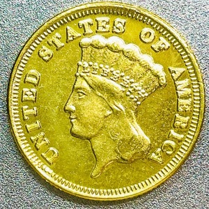 インディアンプリンセスヘッド 3ドル金貨 1854 D　レプリカコイン
