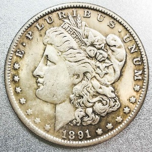 モルガン 1ドル銀貨 1891年 CC　レプリカコイン