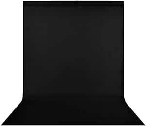 Hemmotop 背景布 黒 布 暗幕 ブラック 1.5m x 2.0m ポール対応 バックグラウンド ポリエステル バックスクリ