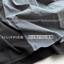 ★Belles*★送料185円★新品M～L対応★春★バイカラー切り替え*モードなポケットデザイン*たっぷり長め丈チュニックワンピース*383黒_画像3