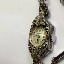 1950年代 Pierpont ピアポント レディース腕時計 ブレスレットウォッチ 石付き 17石 機械式手巻き スイス製 稼働 _画像2
