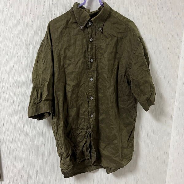 ユニクロ UNIQLO 半袖シャツ カーキ