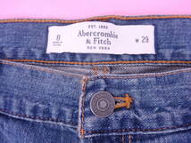 Abercrombie & Fitch　アバクロンビー&フィッチクロップドデニム　ロールアップ　W29/8　ロールアップ_画像10