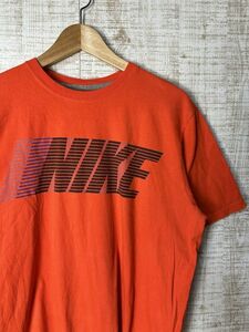 ☆US古着 NIKE ナイキ Tシャツ プリント スポーツ オレンジ【L】コットン　　　　　　　◆4399◆