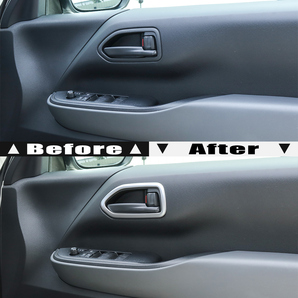 トヨタ ノア ヴォクシー 90 95 系 サテン シルバー インナー ドア ハンドル カバー ガーニッシュ NOAH VOXYの画像3
