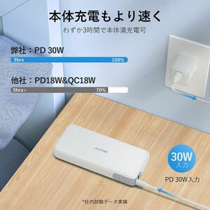 Alfox モバイルバッテリー 20000mAh 60WPD3.0&QC3.0 超高速充電/USB-A+USB-C/ PSE認証