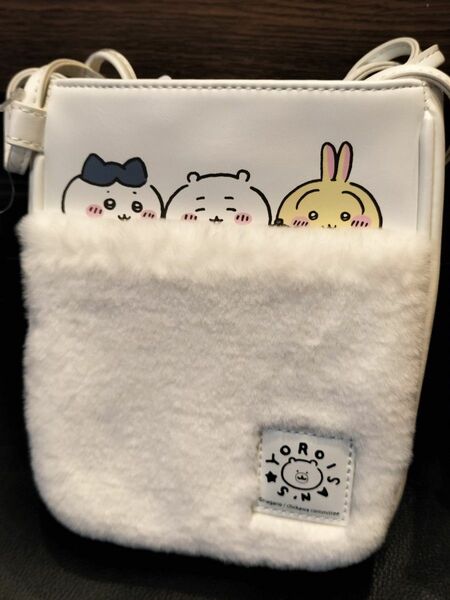 【かわいい】新品 タグ付き ちいかわ ショルダーバッグ ショルダーポーチ ハチワレ うさぎ GU ポシェット ホワイト ジーユー