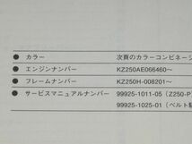 ◆即決◆Z250-G1/P1/2/3/6 正規パーツリスト 3冊セット_画像9