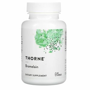 【高品質・高吸収・無添加】Thorne Research ブロメライン1000mg 60カプセル/パイナップル タンパク質分解酵素