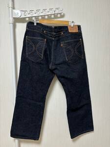 W40☆美品 [EIGHT-G] Lot:703 17oz Otoko Denim 男デニム インディゴデニムパンツ 40 革パッチ セルビッチ 日本製 エイトジー