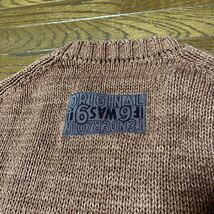 希少 TENDERLOIN V NECK COTTON KNIT BROWN M サイズ テンダーロイン Vネック コットン ニット セーター ブラウン 美品 付属品完備_画像5