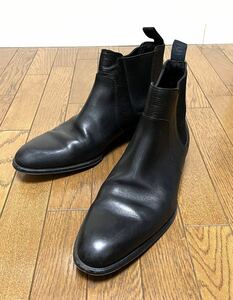 LOUIS VUITTON エピレザー切替 サイドゴアブーツ ルイヴィトン アンクルブーツ チェルシーboots LVロゴ 黒 ブラック 6 1/2 25.5cm