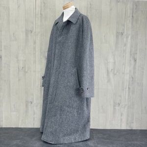 ビンテージ COMME des GARCONS HOMME ウール ロングコート Mサイズ グレー模様 HC-080160 コムデギャルソン ファッション/56673