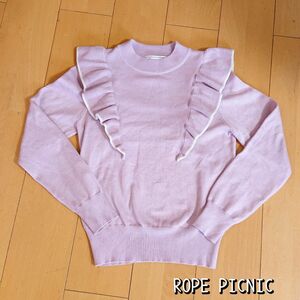 ROPE’ PICNIC ニット セーター 長袖 フリル ピンク サイズ38