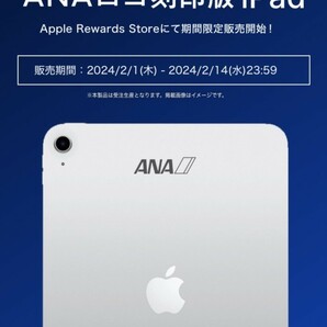 ANAロゴ刻印 限定 iPad 9世代 10.2インチ 64GB Wi-Fiモデル シルバー 未開封 2024年2月購入の画像1