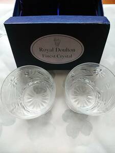 未使用★ロイヤルドルトン★Royal Doulton★ロックグラス★ペアセット★2個セット