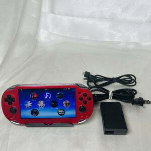 ★1円〜 美品 動作確認済 SONY PS Vita PCH-1000ZA03 Wi-Fiモデル 本体 コズミックレッド Play Station COSMIC RED FW3.74 送料520円