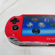 ★1円〜 新品同様 動作確認済 SONY PS Vita PCH-1000ZA03 Wi-Fiモデル 本体 コズミックレッド Play Station COSMIC RED FW3.74 付属品完備_画像3