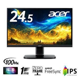 Acer モニター AlphaLine KA252QEbmix 24.5インチ IPS 非光沢 フルHD 100Hz 1ms（VRB） HDMI ミニD-Sub15 スピーカー内蔵