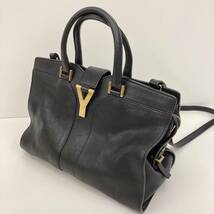 Yves Saint Laurent ミニ 2WAY カバスシック ブラック 黒 イヴサンローラン レザー ハンドバッグ ショルダーバッグ 鞄 カバン 2100180_画像2