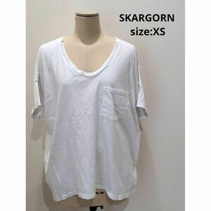 SKARGORN Skull gon T-shirt easy XS lady's white 